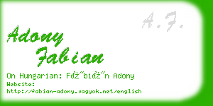 adony fabian business card